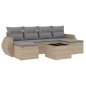 vidaXL 7-tlg. Garten-Sofagarnitur mit Kissen Beige Poly Rattan vidaXL 7-tlg. Garten-Sofagarnitur mit Kissen Beige Poly Rattan