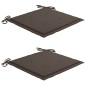 vidaXL Gartenstühle 2 Stk. mit Taupe Kissen Teak Massivholz vidaXL Gartenstühle 2 Stk. mit Taupe Kissen Teak Massivholz