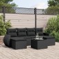 vidaXL 7-tlg. Garten-Sofagarnitur mit Kissen Schwarz Poly Rattan vidaXL 7-tlg. Garten-Sofagarnitur mit Kissen Schwarz Poly Rattan