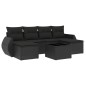 vidaXL 7-tlg. Garten-Sofagarnitur mit Kissen Schwarz Poly Rattan vidaXL 7-tlg. Garten-Sofagarnitur mit Kissen Schwarz Poly Rattan