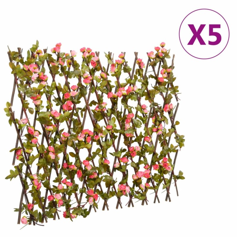 vidaXL Rankgitter mit Künstlichem Efeu 5 Stk. Erweiterbar 180x60 cm vidaXL Rankgitter mit Künstlichem Efeu 5 Stk. Erweiterbar 180x60 cm
