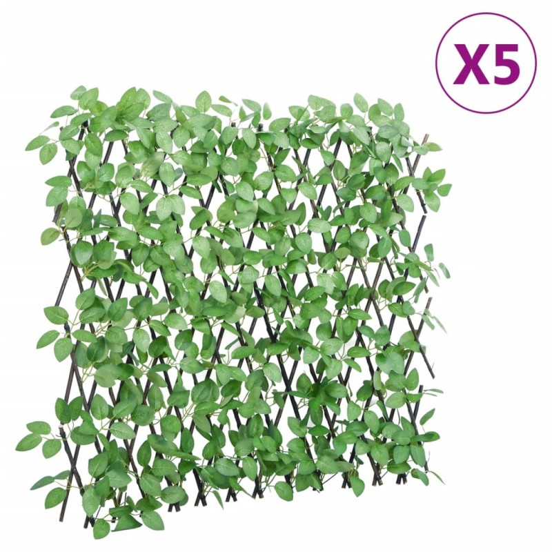 vidaXL Rankgitter mit Künstlichem Efeu 5 Stk. Erweiterbar 180x65 cm vidaXL Rankgitter mit Künstlichem Efeu 5 Stk. Erweiterbar 180x65 cm