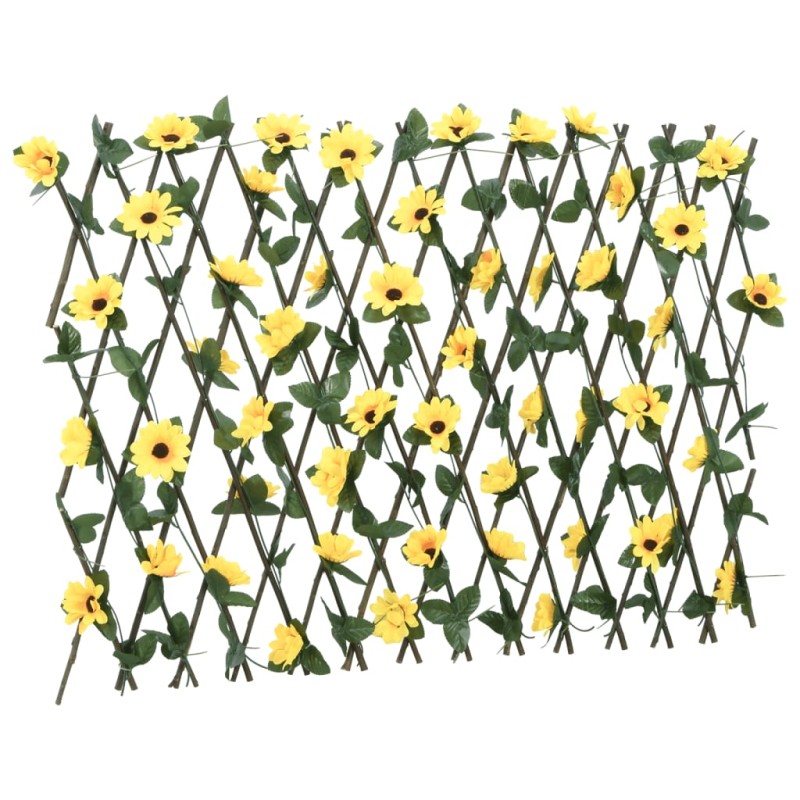 vidaXL Rankgitter mit Künstlichem Efeu Erweiterbar Gelb 180x60 cm vidaXL Rankgitter mit Künstlichem Efeu Erweiterbar Gelb 180x60 cm