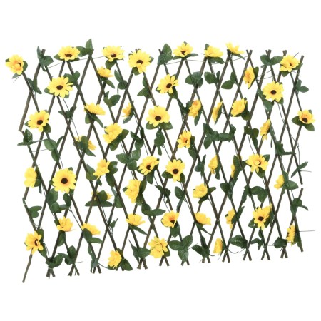 vidaXL Rankgitter mit Künstlichem Efeu Erweiterbar Gelb 180x60 cm