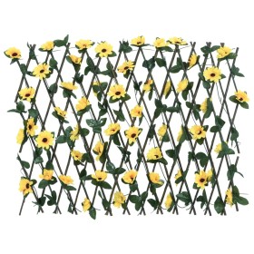 vidaXL Rankgitter mit Künstlichem Efeu Erweiterbar Gelb 180x60 cm