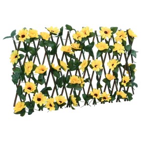 vidaXL Rankgitter mit Künstlichem Efeu Erweiterbar Gelb 180x20 cm