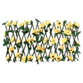 vidaXL Rankgitter mit Künstlichem Efeu Erweiterbar Gelb 180x20 cm