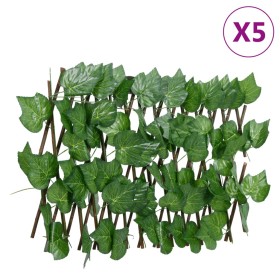 vidaXL Rankgitter mit Künstlichem Weinlaub 5 Stk. Erweiterbar 180x30cm