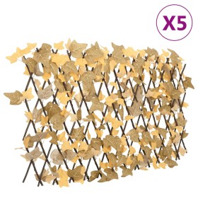 vidaXL Rankgitter mit Künstlichen Ahornblättern 5 Stk. Orange 180x60cm