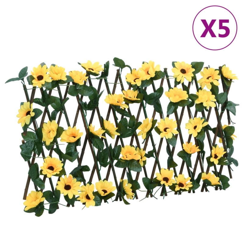 vidaXL Rankgitter mit Künstlichem Efeu 5 Stk. Erweiterbar 180x30 cm vidaXL Rankgitter mit Künstlichem Efeu 5 Stk. Erweiterbar 180x30 cm