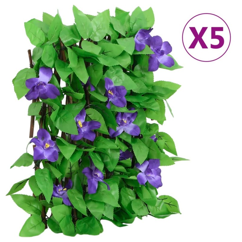 vidaXL Rankgitter mit Künstlichem Efeu 5 Stk. Erweiterbar 180x30 cm vidaXL Rankgitter mit Künstlichem Efeu 5 Stk. Erweiterbar 180x30 cm