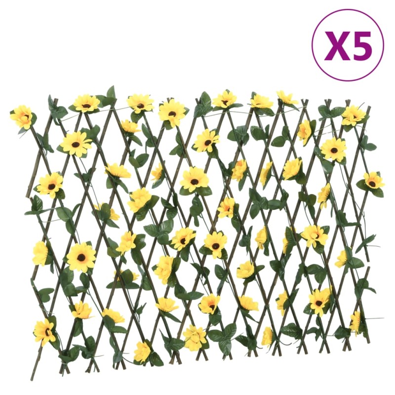 vidaXL Rankgitter mit Künstlichem Efeu 5 Stk. Erweiterbar 180x60 cm vidaXL Rankgitter mit Künstlichem Efeu 5 Stk. Erweiterbar 180x60 cm