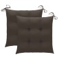 Gartenstühle 2 Stk. mit Taupe Kissen Massivholz Teak Gartenstühle 2 Stk. mit Taupe Kissen Massivholz Teak