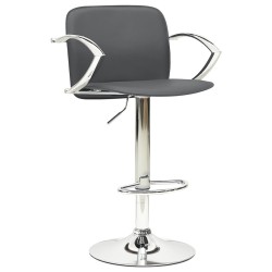 vidaXL Barhocker 2 Stk. Grau Kunstleder 