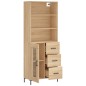 Highboard Sonoma-Eiche 69,5x34x180 cm Holzwerkstoff Highboard Sonoma-Eiche 69,5x34x180 cm Holzwerkstoff