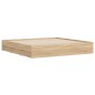 vidaXL Bettgestell mit Schubladen Sonoma-Eiche 160x200cm Holzwerkstoff vidaXL Bettgestell mit Schubladen Sonoma-Eiche 160x200cm Holzwerkstoff