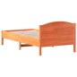 vidaXL Massivholzbett ohne Matratze Wachsbraun 75x190 cm Kiefernholz vidaXL Massivholzbett ohne Matratze Wachsbraun 75x190 cm Kiefernholz