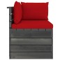vidaXL Garten-Paletten-Ecksofa mit Kissen Kiefernholz