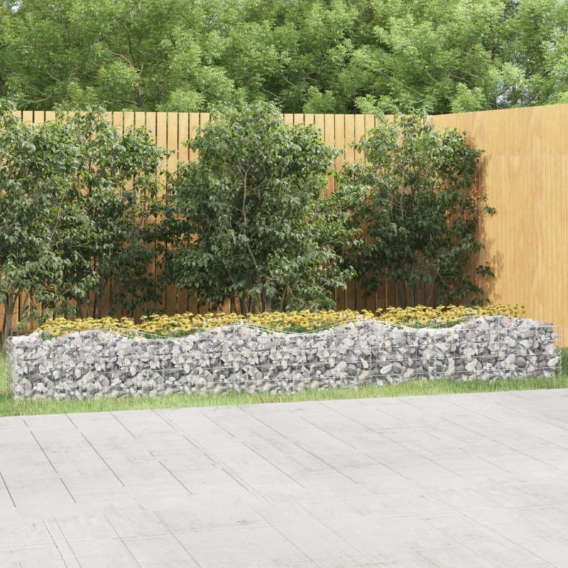 vidaXL Gabionen-Hochbeet mit Hochbogen 400x50x50 cm Verzinktes Eisen vidaXL Gabionen-Hochbeet mit Hochbogen 400x50x50 cm Verzinktes Eisen