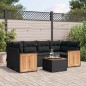 vidaXL 7-tlg. Garten-Sofagarnitur mit Kissen Schwarz Poly Rattan vidaXL 7-tlg. Garten-Sofagarnitur mit Kissen Schwarz Poly Rattan