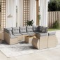 vidaXL 10-tlg. Garten-Sofagarnitur mit Kissen Beige Poly Rattan vidaXL 10-tlg. Garten-Sofagarnitur mit Kissen Beige Poly Rattan