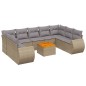 vidaXL 10-tlg. Garten-Sofagarnitur mit Kissen Beige Poly Rattan vidaXL 10-tlg. Garten-Sofagarnitur mit Kissen Beige Poly Rattan