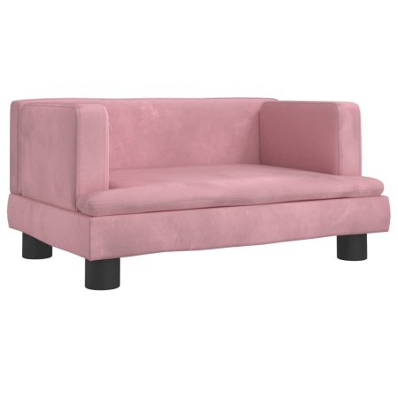 vidaXL Hundebett Rosa 60x40x30 cm Samt