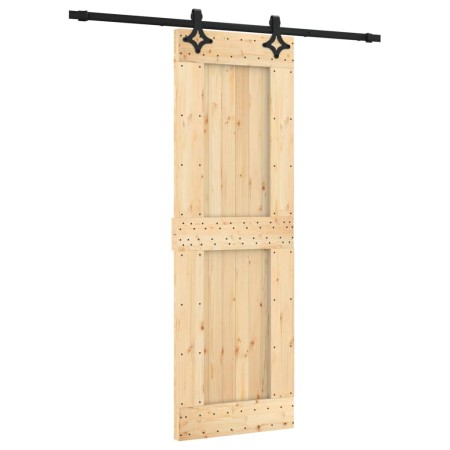 vidaXL Schiebetür mit Beschlag 70x210 cm Massivholz Kiefer