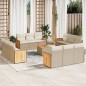 vidaXL 13-tlg. Garten-Sofagarnitur mit Kissen Beige Poly Rattan vidaXL 13-tlg. Garten-Sofagarnitur mit Kissen Beige Poly Rattan