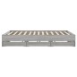 vidaXL Bettgestell mit Schubladen Grau Sonoma 160x200 cm Holzwerkstoff vidaXL Bettgestell mit Schubladen Grau Sonoma 160x200 cm Holzwerkstoff