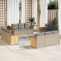 vidaXL 12-tlg. Garten-Sofagarnitur mit Kissen Beige Poly Rattan vidaXL 12-tlg. Garten-Sofagarnitur mit Kissen Beige Poly Rattan
