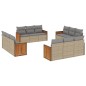 vidaXL 12-tlg. Garten-Sofagarnitur mit Kissen Beige Poly Rattan vidaXL 12-tlg. Garten-Sofagarnitur mit Kissen Beige Poly Rattan