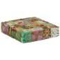 Pouf Flickwerk Quadrat Baumwolle Handgefertigt 50×50×12 cm Grün Pouf Flickwerk Quadrat Baumwolle Handgefertigt 50×50×12 cm Grün