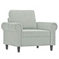 vidaXL Sessel mit Hocker Hellgrau 60 cm Samt vidaXL Sessel mit Hocker Hellgrau 60 cm Samt