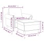 vidaXL Sessel mit Hocker Hellgrau 60 cm Samt vidaXL Sessel mit Hocker Hellgrau 60 cm Samt