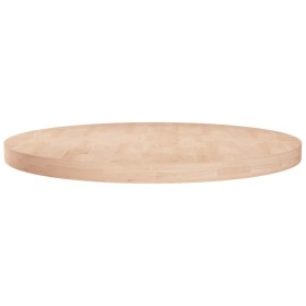 vidaXL Runde Tischplatte Ø70x4 cm Unbehandeltes Massivholz Eiche