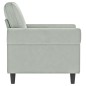 vidaXL Sessel Hellgrau 60 cm Samt vidaXL Sessel Hellgrau 60 cm Samt