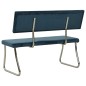 Sitzbank 110 cm Blau Samt Sitzbank 110 cm Blau Samt