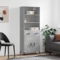 Highboard Betongrau 69,5x34x180 cm Holzwerkstoff Highboard Betongrau 69,5x34x180 cm Holzwerkstoff