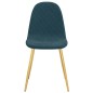 Esszimmerstühle 2 Stk. Blau Samt Esszimmerstühle 2 Stk. Blau Samt