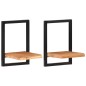 vidaXL Wandregale 2 Stk. 25x25x35 cm Massivholz Akazie und Stahl vidaXL Wandregale 2 Stk. 25x25x35 cm Massivholz Akazie und Stahl