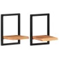 vidaXL Wandregale 2 Stk. 25x25x35 cm Massivholz Akazie und Stahl vidaXL Wandregale 2 Stk. 25x25x35 cm Massivholz Akazie und Stahl