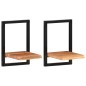 vidaXL Wandregale 2 Stk. 25x25x35 cm Massivholz Akazie und Stahl vidaXL Wandregale 2 Stk. 25x25x35 cm Massivholz Akazie und Stahl
