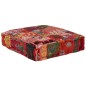 Pouf Flickwerk Quadrat Baumwolle Handgefertigt 50×50×12 cm Rot Pouf Flickwerk Quadrat Baumwolle Handgefertigt 50×50×12 cm Rot