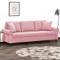 vidaXL 3-Sitzer-Sofa mit Zierkissen Rosa 180 cm Samt vidaXL 3-Sitzer-Sofa mit Zierkissen Rosa 180 cm Samt