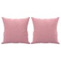 vidaXL 3-Sitzer-Sofa mit Zierkissen Rosa 180 cm Samt vidaXL 3-Sitzer-Sofa mit Zierkissen Rosa 180 cm Samt