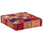 Pouf Flickwerk Quadrat Baumwolle Handgefertigt 50×50×12 cm Rot Pouf Flickwerk Quadrat Baumwolle Handgefertigt 50×50×12 cm Rot