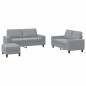 vidaXL 3-tlg. Sofagarnitur Hellgrau Stoff vidaXL 3-tlg. Sofagarnitur Hellgrau Stoff