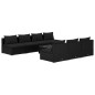 vidaXL 8-tlg. Garten-Lounge-Set mit Kissen Poly Rattan Schwarz vidaXL 8-tlg. Garten-Lounge-Set mit Kissen Poly Rattan Schwarz