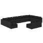 vidaXL 12-tlg. Garten-Lounge-Set mit Kissen Schwarz Poly Rattan vidaXL 12-tlg. Garten-Lounge-Set mit Kissen Schwarz Poly Rattan